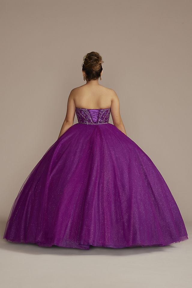 Beaded Bodice Ball Gown Quince Dress with Bolero Image 2