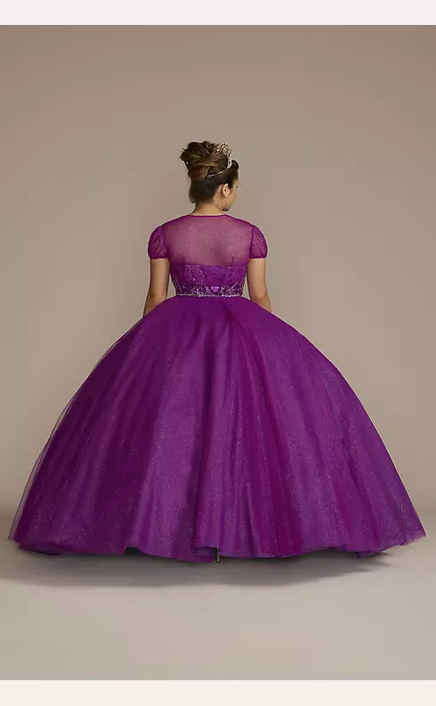 Beaded Bodice Ball Gown Quince Dress with Bolero Image 5