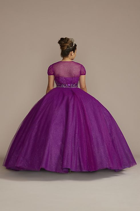 Beaded Bodice Ball Gown Quince Dress with Bolero Image 5
