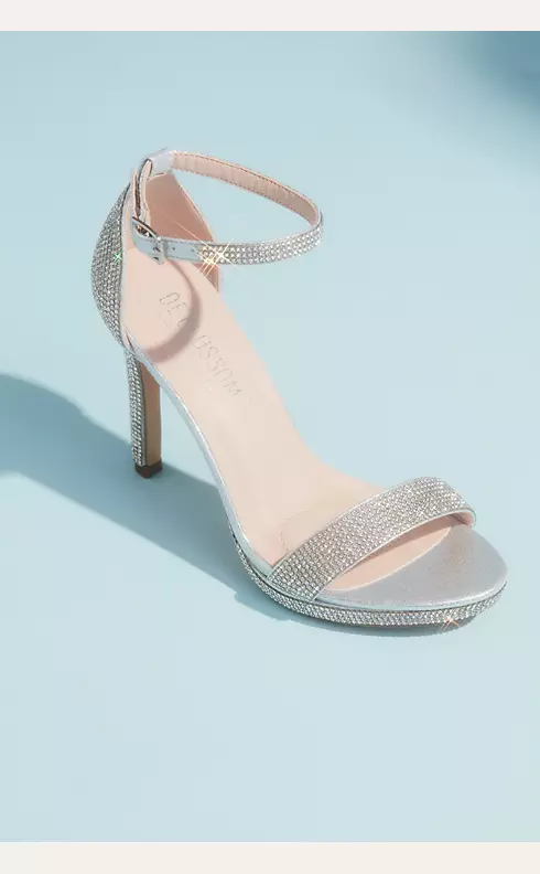 Allover Pave Crystal Ankle Strap Sandals | David's Bridal