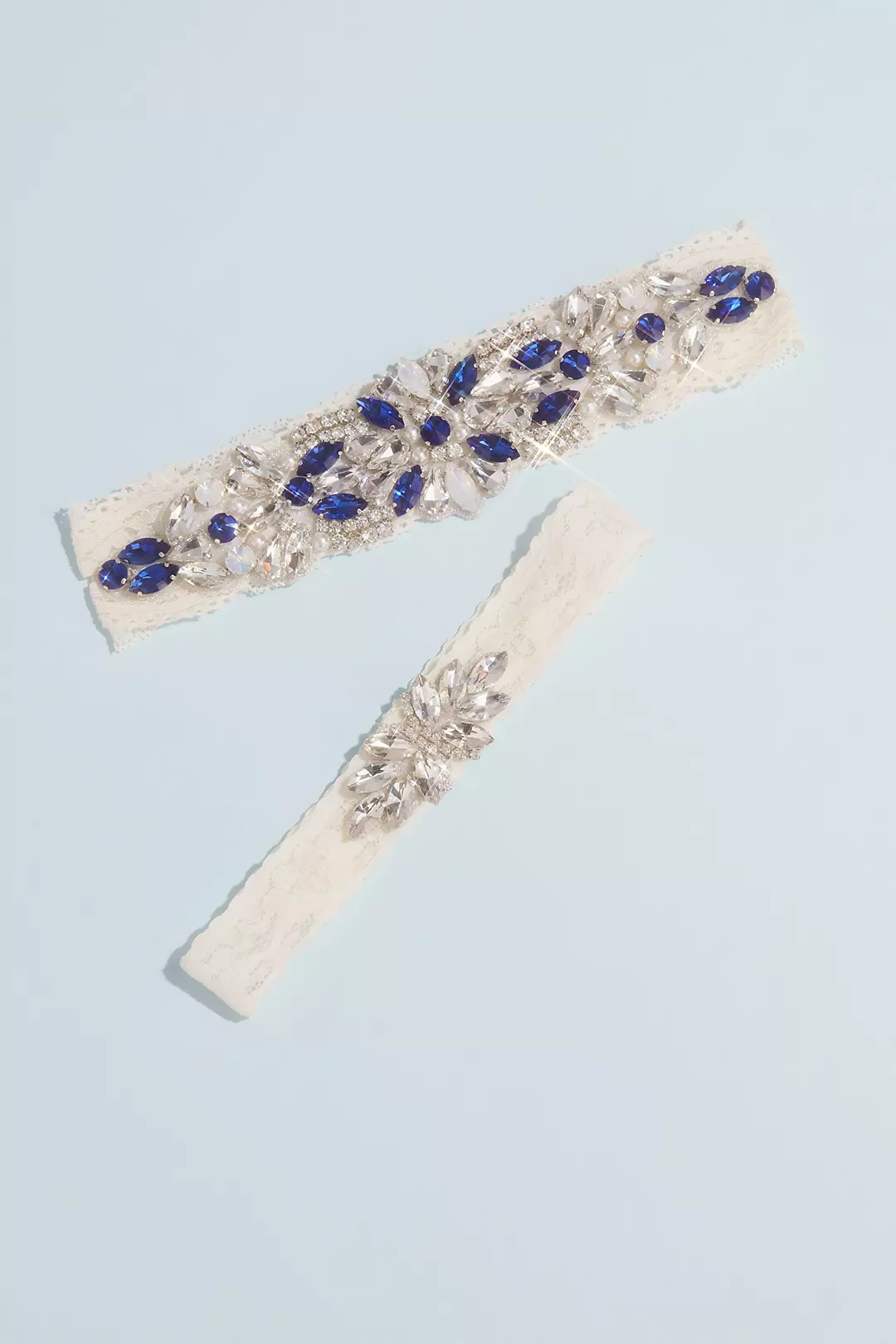Crystal Embellished Lace Garter Set | David's Bridal