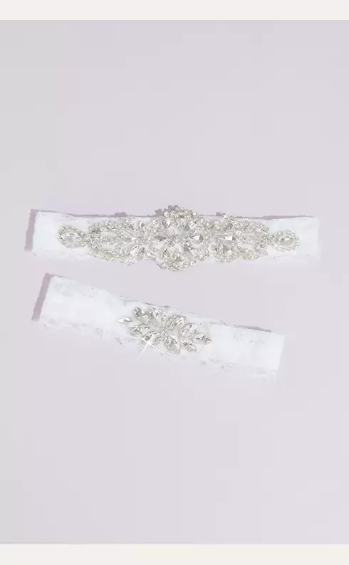 Crystal Adorned Lace Garter Set | David's Bridal