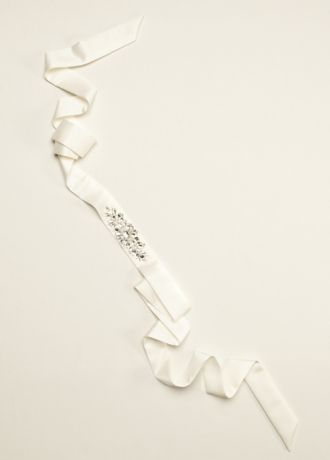 Shops David’s bridal satin bead sash