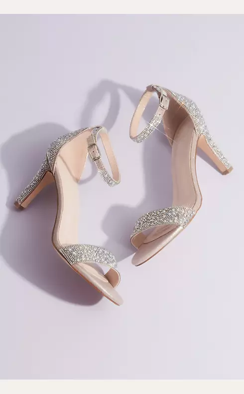 Pearl and Iridescent Crystal One-Band Mid Heels Image 4