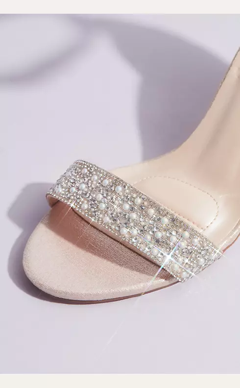 Pearl and Iridescent Crystal One-Band Mid Heels Image 3