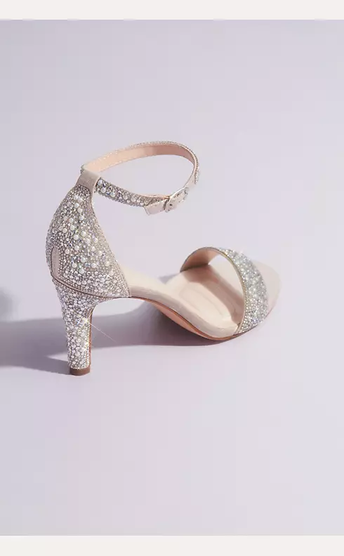 Pearl and Iridescent Crystal One-Band Mid Heels Image 2