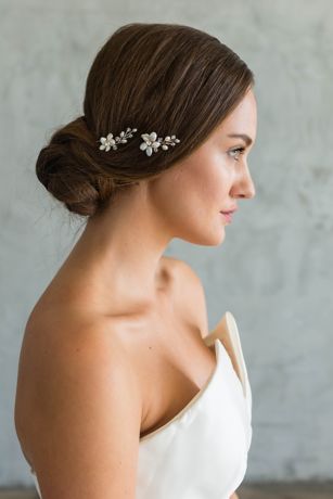 rose gold hair pins for bridesmaids