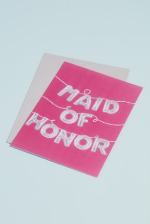 Maid of Honor Balloons Greeting Card