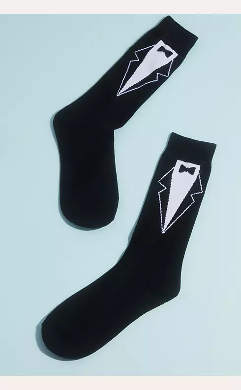 No Cold Feet Groom Socks with Tie Detail Image 2