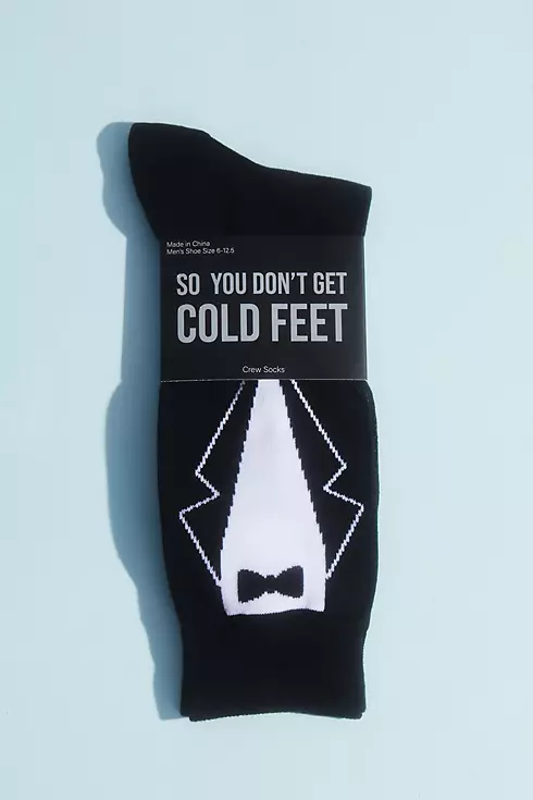 No Cold Feet Groom Socks with Tie Detail Image 4