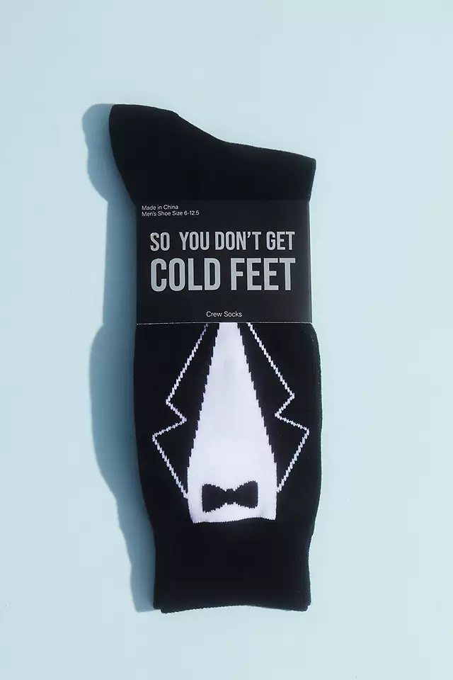 No Cold Feet Groom Socks with Tie Detail Image 4