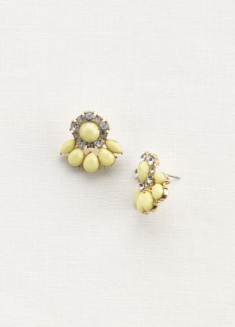 Pave Cluster Earrings | David's Bridal