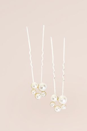 Freshwater Pearl Cluster Hairpin Set