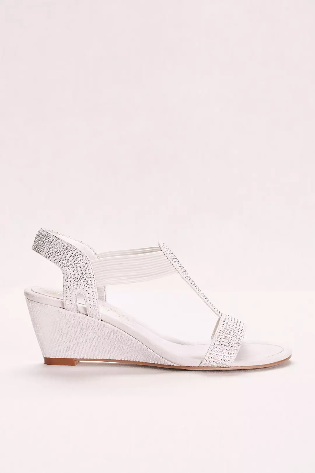 Glitter Wedge Sandal with Studded Elastic Straps Image 3
