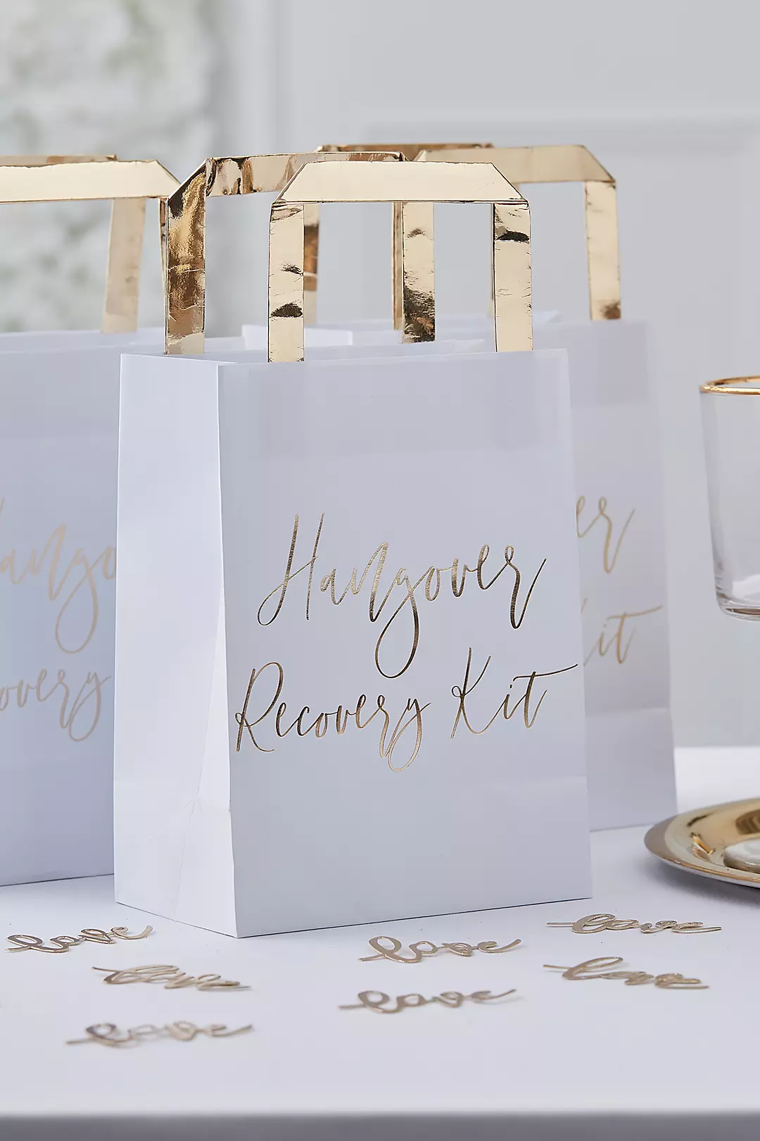 Gold Foil Hangover Recovery Kit Bags Image