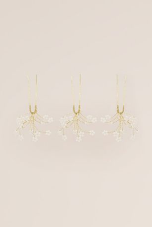 Tiny Crystal Daisy Hand-Wired Hairpin Set