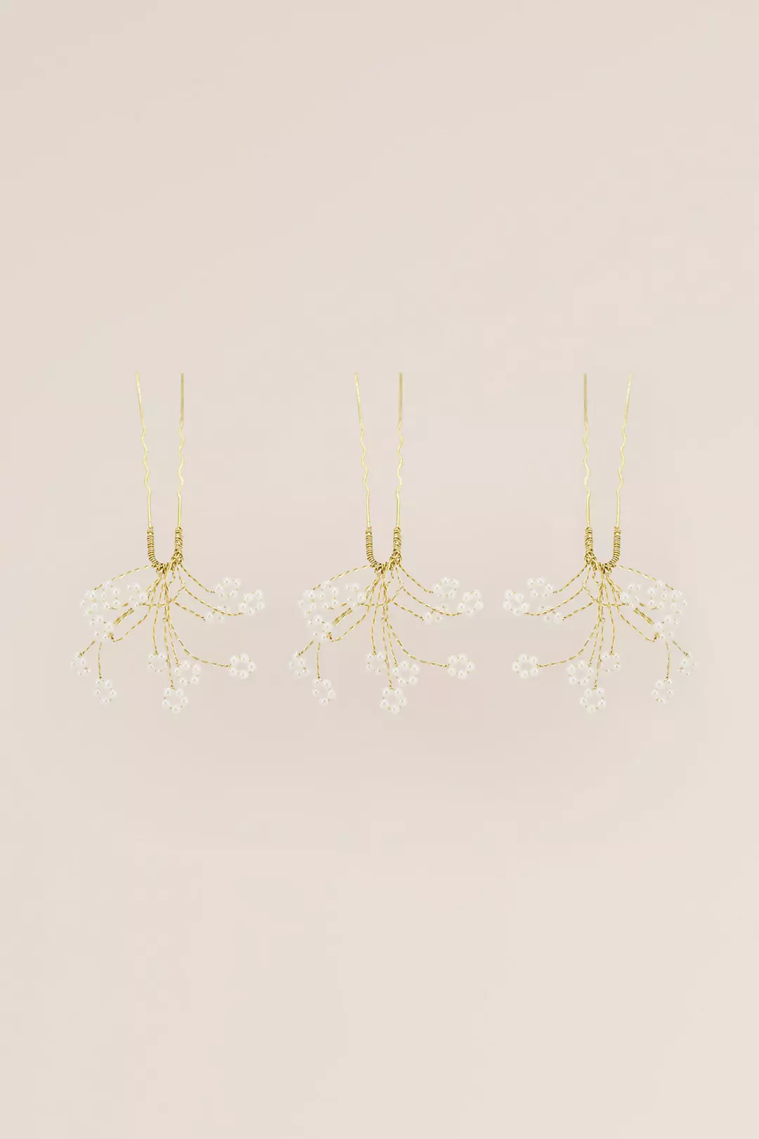 Tiny Crystal Daisy Hand-Wired Hairpin Set Image