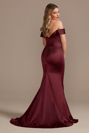 david s bridal maroon dress