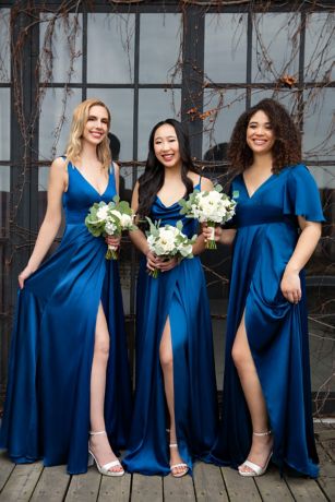 royal blue wedding dress davids bridal