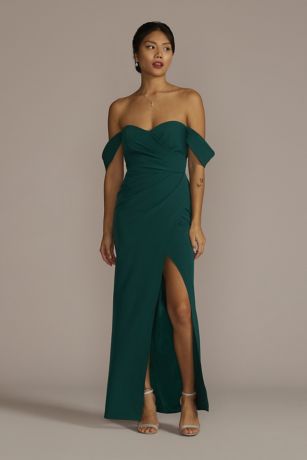 One Shoulder Satin Ruffle Bridesmaid Dress