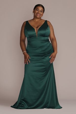 Stretch Satin Cowl Back Bridesmaid Dress David's Bridal