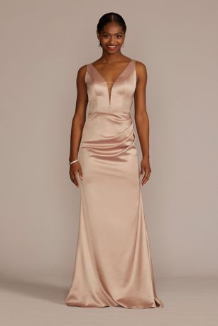 Cowl Back Bridesmaid Dress