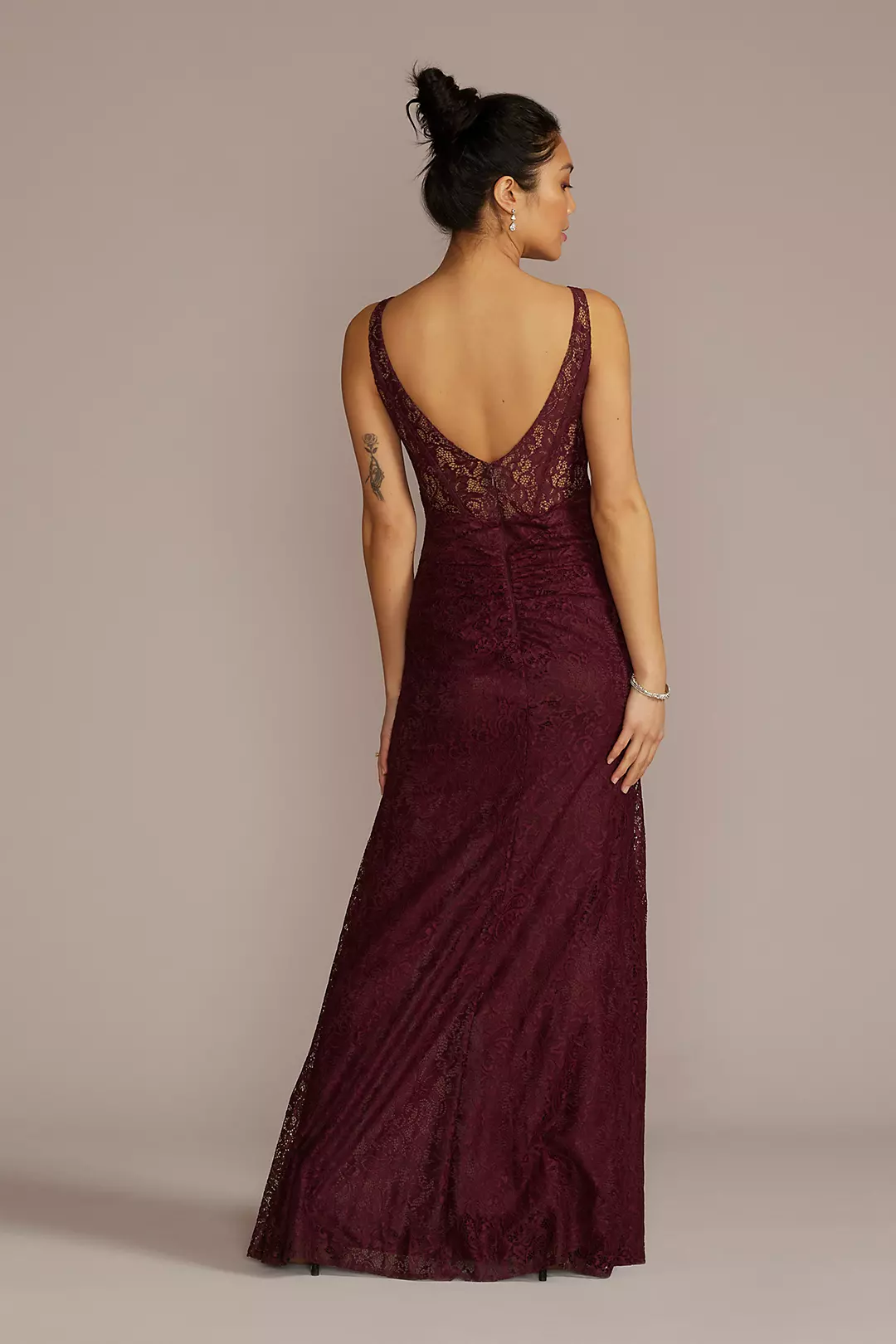 Lace Corset Bodice Dress with Slit Image 2