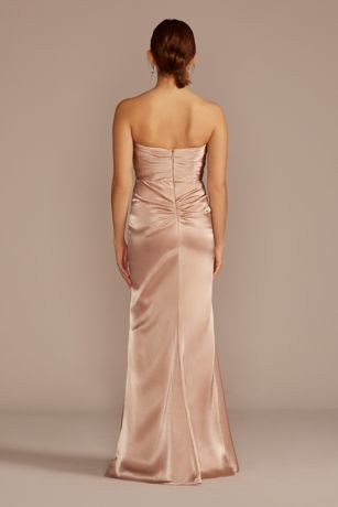 Charmeuse Bridesmaid Dress with Removable Straps David's Bridal