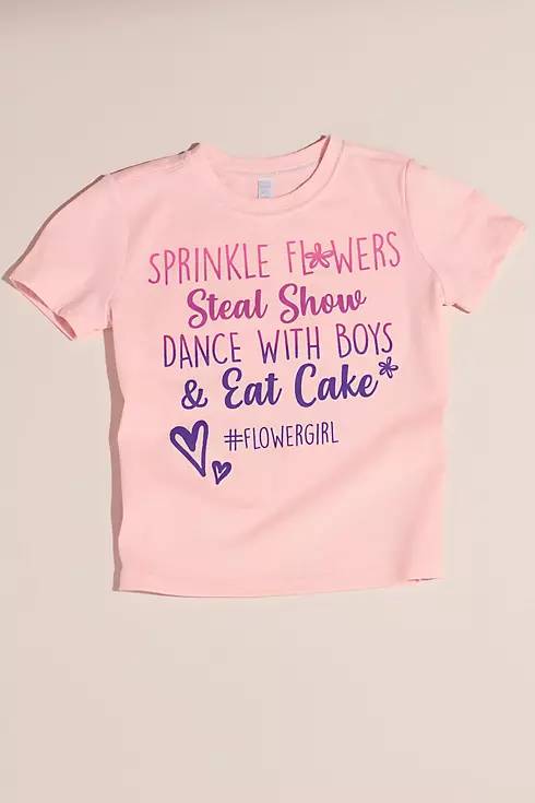 Sprinkle Flowers and Eat Cake Flower Girl T-Shirt Image 1