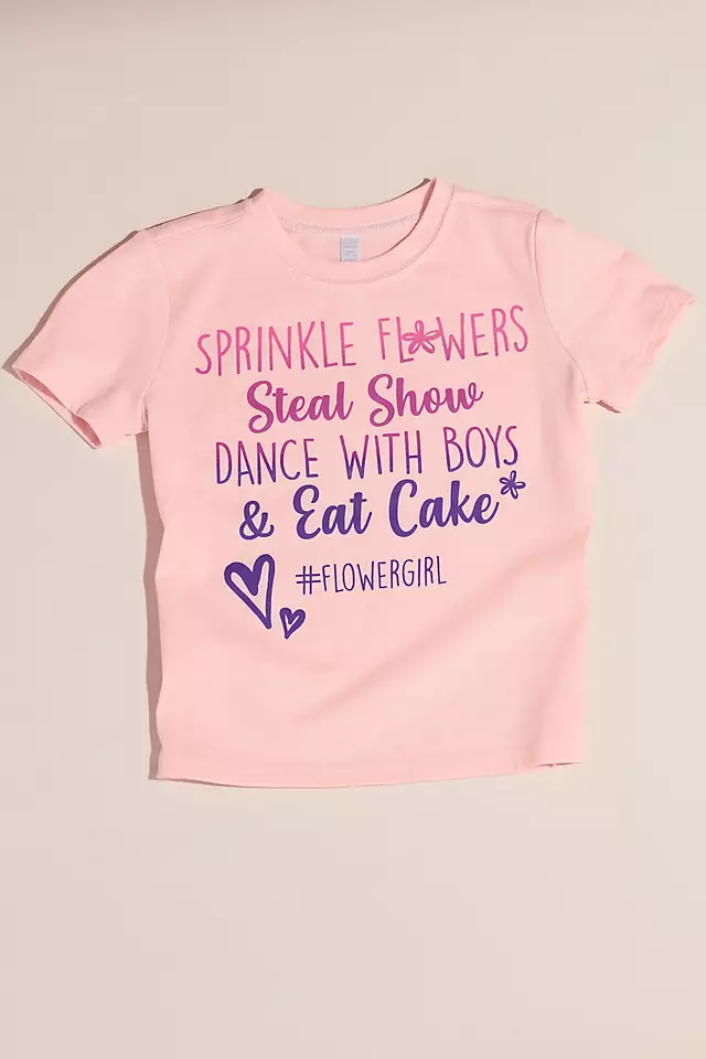 Sprinkle Flowers and Eat Cake Flower Girl T-Shirt Image 1