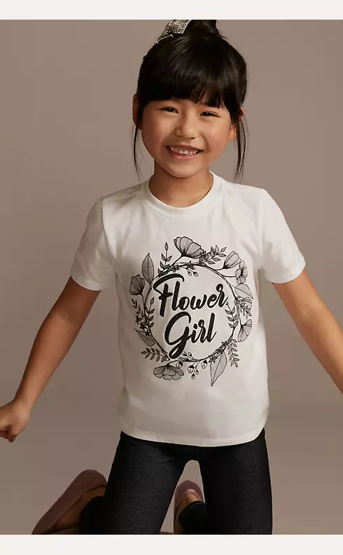 Printed Script Flower Girl T-Shirt Image 2