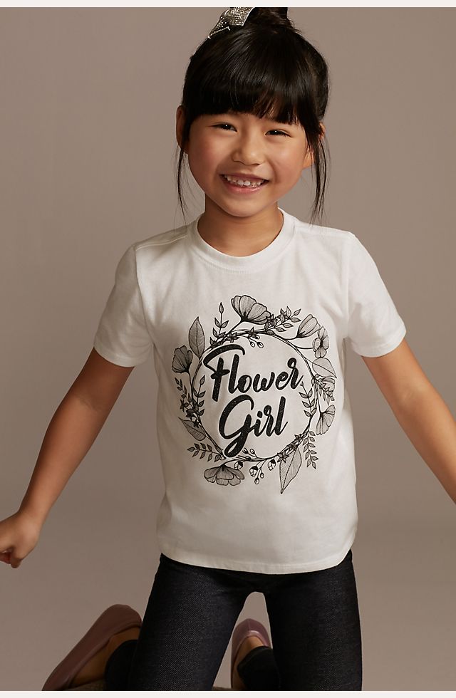  Kids Flower Girl Shirt  Flower Girl Gift T-shirt Wedding Party  : Clothing, Shoes & Jewelry