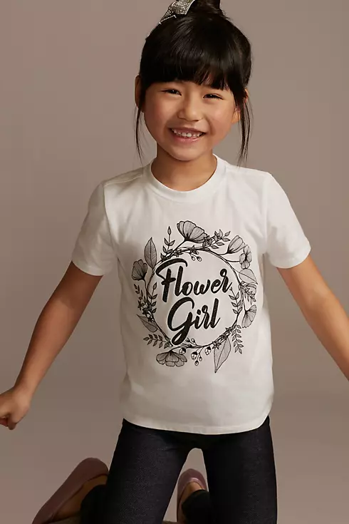 Printed Script Flower Girl T-Shirt Image 2