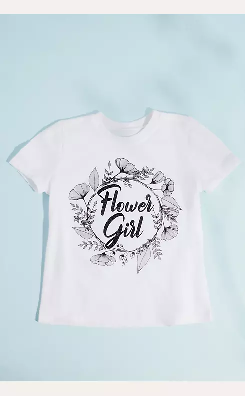 Printed Script Flower Girl T-Shirt Image 1