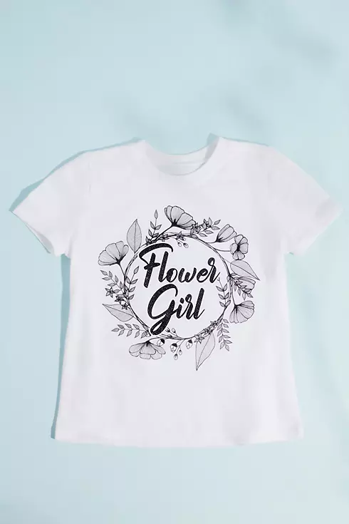 Printed Script Flower Girl T-Shirt Image 1