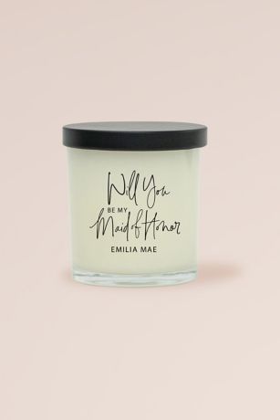 Will You Be My Maid of Honor Personalized Candle