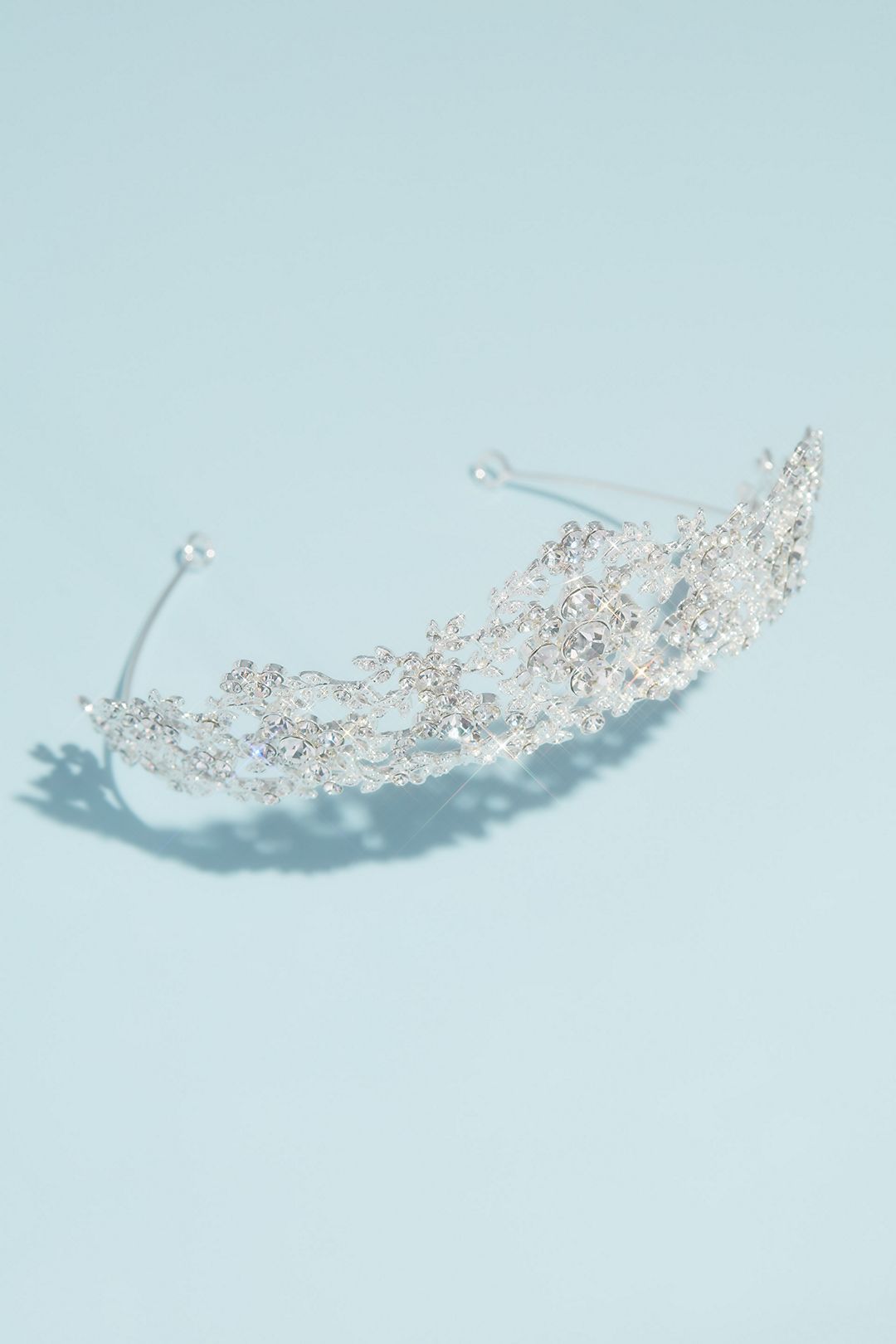 Crystal Flower Vine Bridal Tiara Image 1