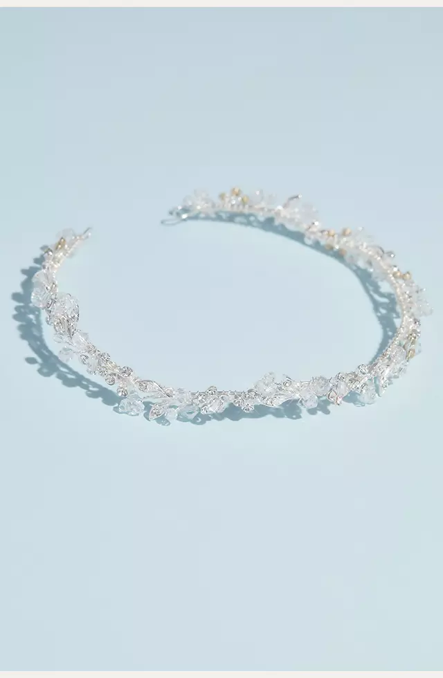 Bead and Crystal Wire Wedding Crown Image
