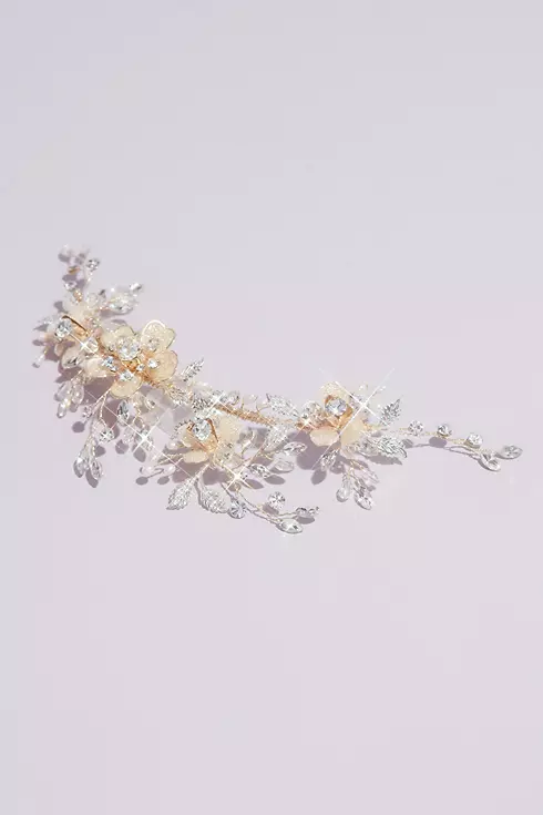 Floral Vine Headpiece with Crystals and Pearls Image 1