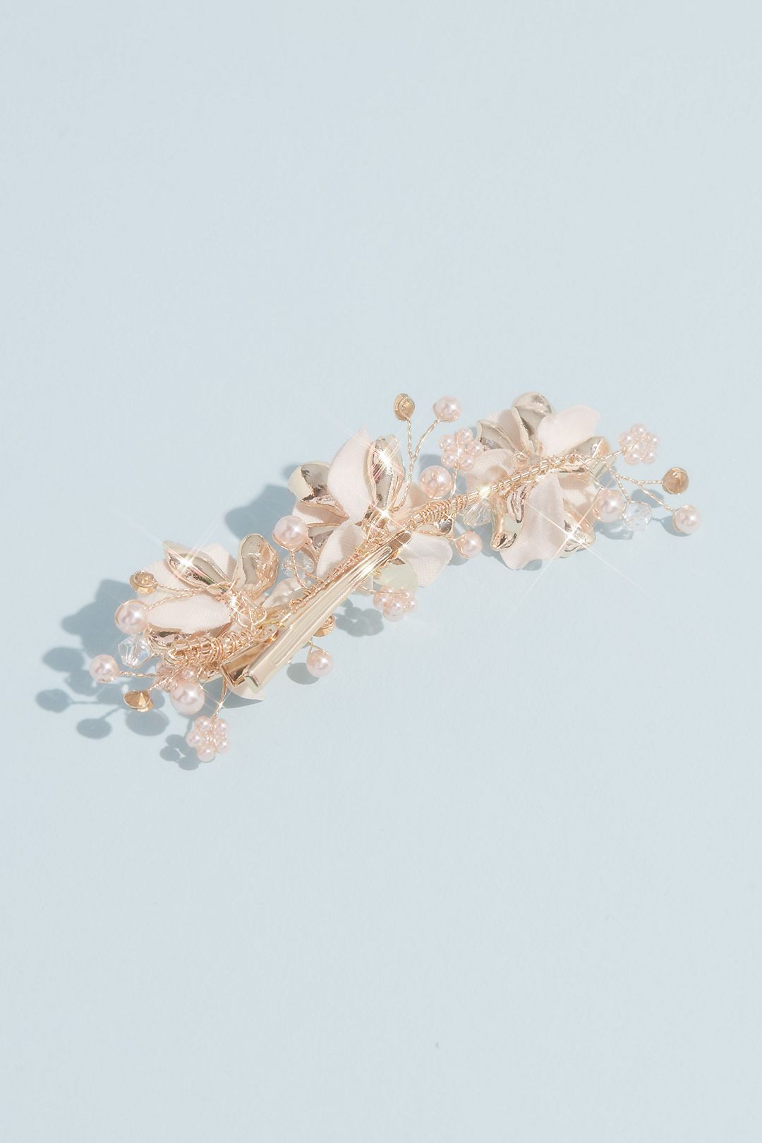 Lustrous Petals and Pearl Sprigs Hair Clip Image 1