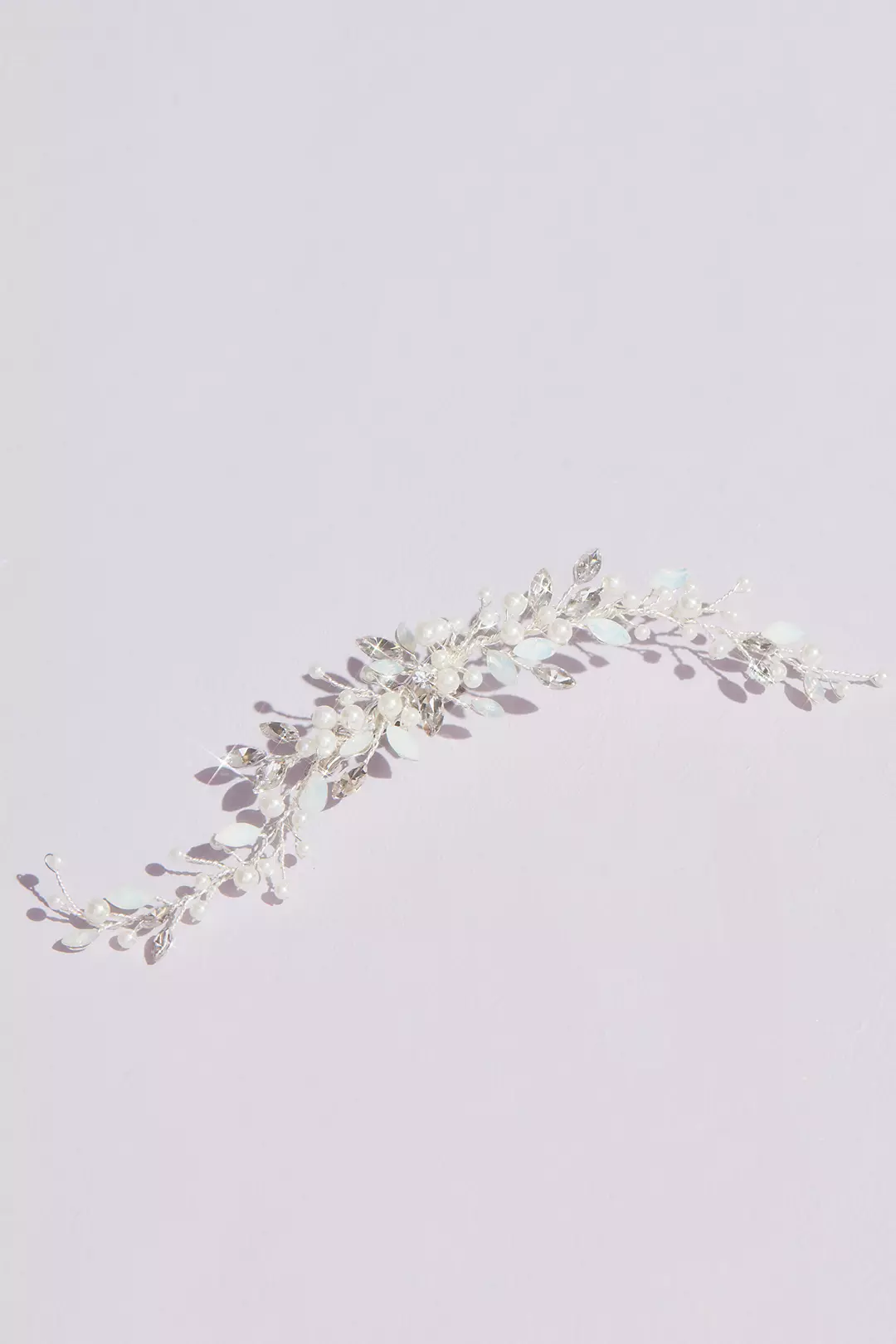 Marquise Crystal and Pearl Bud Spray Clip Image