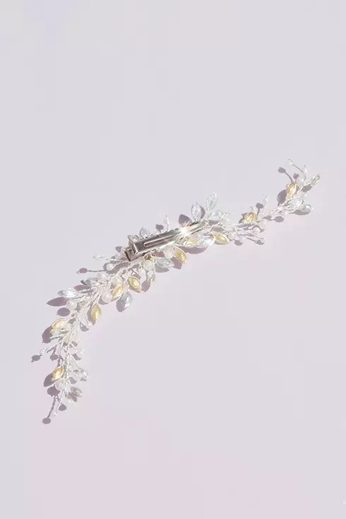 Marquise Crystal and Pearl Bud Spray Clip Image 2