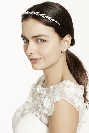 Faceted Stone Hard Headband | David's Bridal