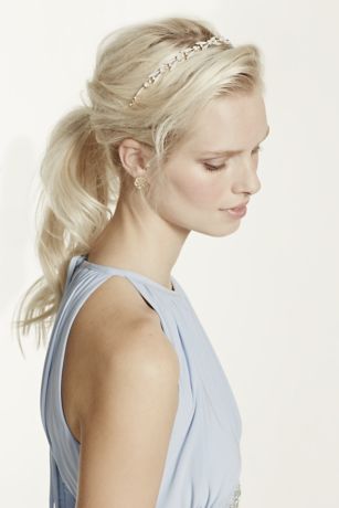 Faceted Stone Hard Headband | David's Bridal