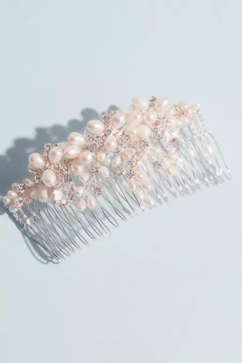 Dripping Pearls Comb with Crystals Image 1
