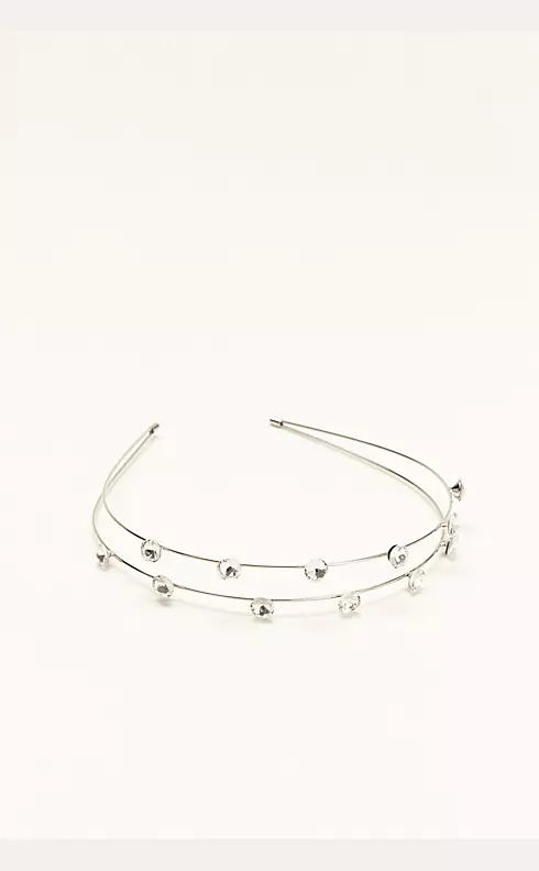 Double Row Scattered Crystal Headband Image 3