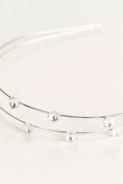 Double Row Scattered Crystal Headband Image 1