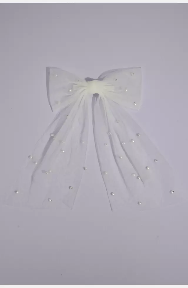 Scattered Pearl Hair Bow Image 2