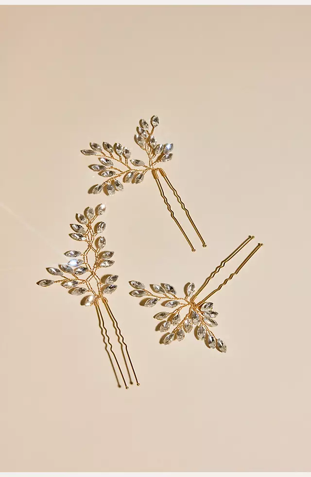 Crystal Leaf Hair Pin Set Image