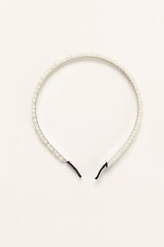 Triple-Row Pearl Headband Image 3